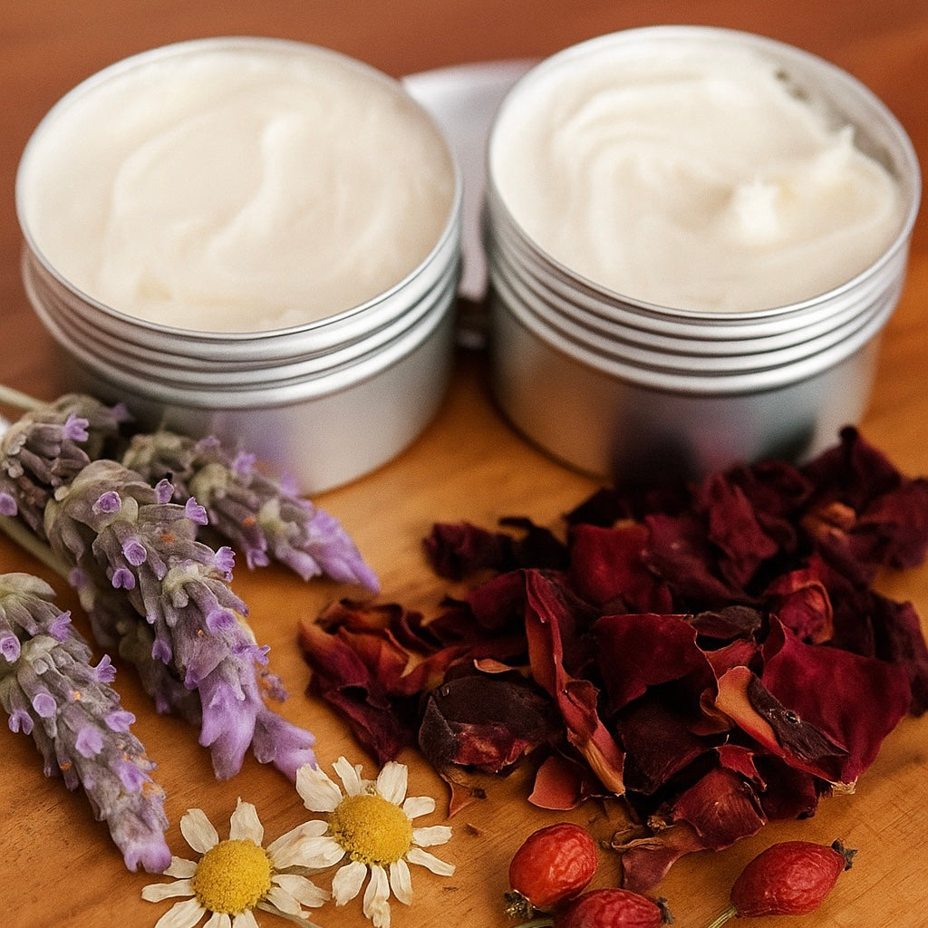 Whipped Tallow infused with Chamomile, Rose Hips & Lavender